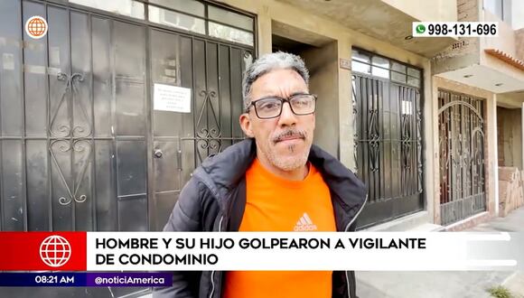 Chosica: Hombre y su hijo golpean a vigilante