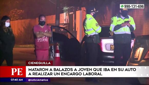 Joven asesinado a balazos en Cieneguilla