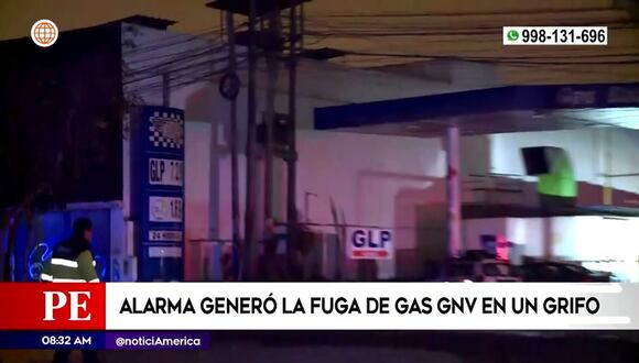 Fuga de gas GNV causó alarma