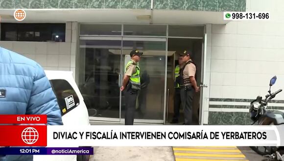 Diviac y fiscalía intervienen comisaría de Yerbateros