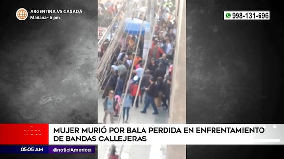 Mujer muere por bala perdida