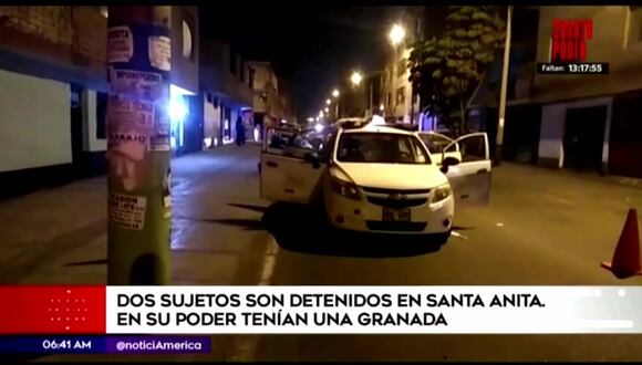 Santa Anita: detienen a dos sujetos que llevaban una granada en su auto