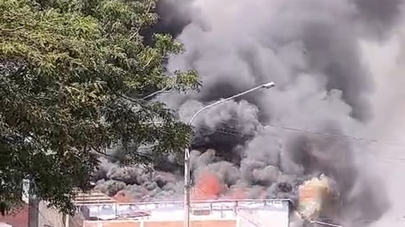 Incendio en local de Trujillo