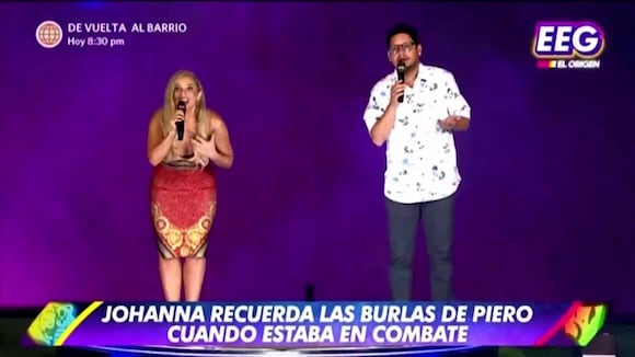 EEG: Johanna San Miguel le reclamó en vivo a Gian Piero Díaz por imitarla cuando estaba en "Combate"