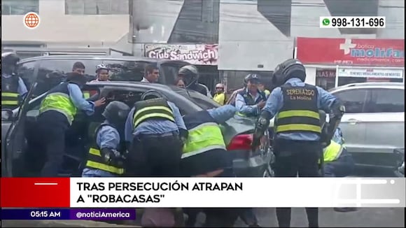 La Molina: Serenos atraparon a robacasas tras persecución