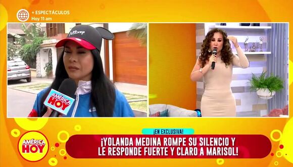 Yolanda Medina responde a Marisol