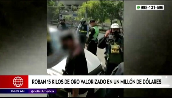 Callao: roban 15 kilos de oro valorizado en un millón de dólares
