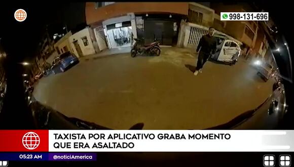 Taxista por aplicativo grabó como era asaltado por falsos pasajeros en Surco