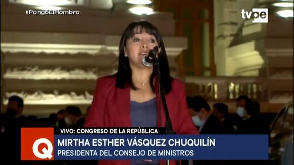 Declaraciones de Mirtha Vásquez tras el voto de confianza