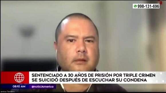 Sentenciado a 30 años de prisión por triple crimen se quitó la vida tras escuchar condena