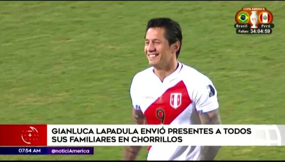Gianluca Lapadula envió regalos a sus familiares en Chorrillos