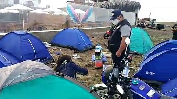 Extranjeros acamparon en playa de Huanchaco | Correo