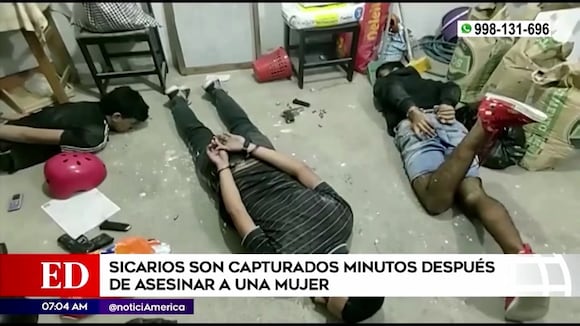 Sicarios son capturados tras asesinar a mujer