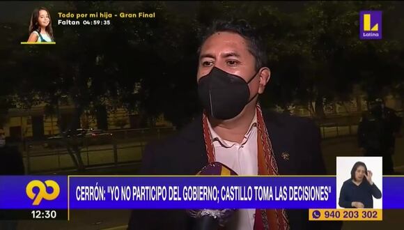 Cerrón sobre vacunas