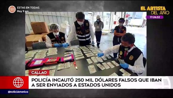 Callao: incautan 250 mil dólares falsos en billeteras y portarretratos que iban a ser enviados a EE.UU