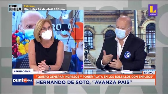 De Soto sobre críticas de Andrés Hurtado a Adriana Tudela