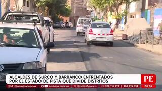 Alcaldes de Barranco y Surco enfrentados por pavimentación de solo la mitad de una pista (VIDEO)