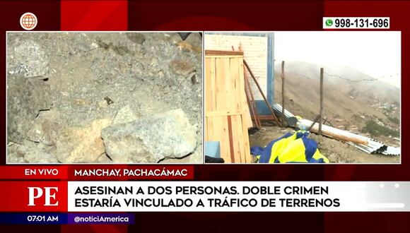 Hallan dos muertos en Manchay