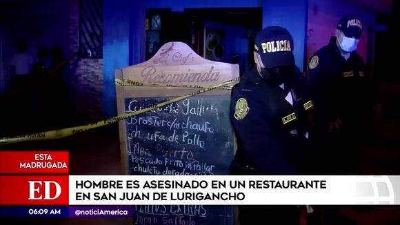 Hombre es asesinado en un restaurante de SJL