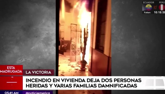Incendio en la victoria