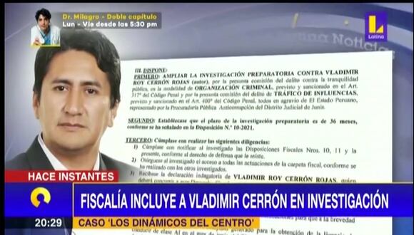 Fiscalía incluye a Vladimir Cerrón en investigación