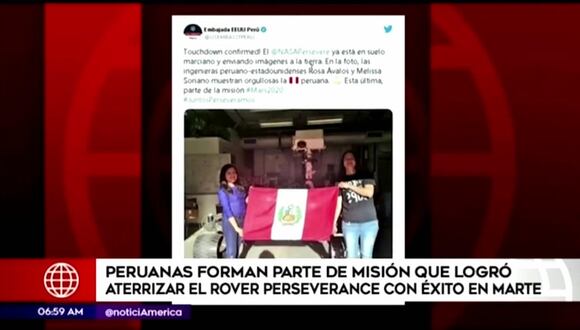 Ingenieras peruanas fueron parte de misión que busca descubrir si hay vida en Marte