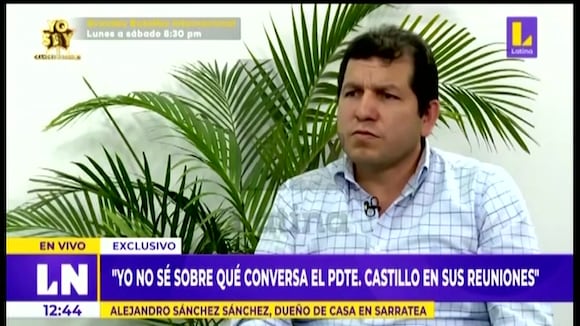 Alejandro Sánchez Sánchez dice que Pedro Castillo es su amigo