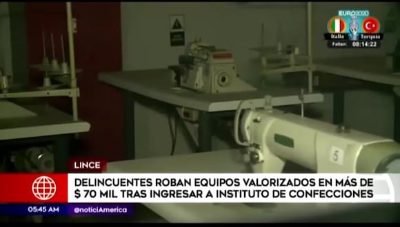 Lince: delincuentes roban equipos valorizados en más de 70 mil dólares de instituto de confecciones