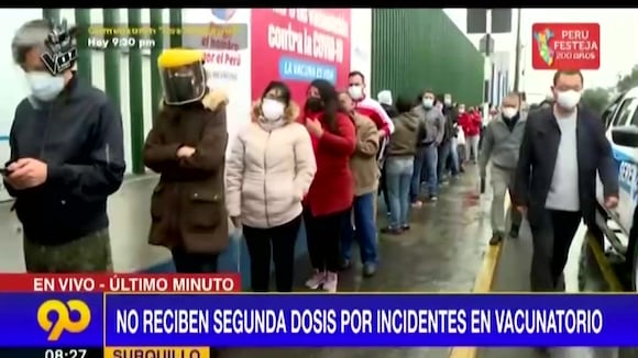 Surquillo: Ciudadanos no reciben segunda dosis por problemas en vacunatorio