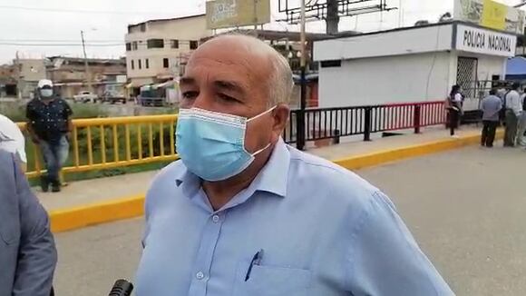 El alcalde de Huaquillas, Alberto Astudillo