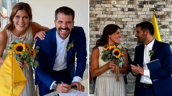 José Peláez se casó por civil con Alejandra de la Flor: Mira las imágenes de la boda