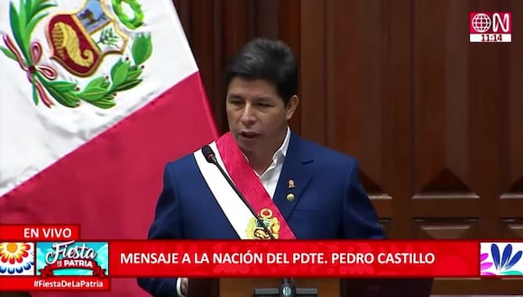 Primeros minutos del mensaje de Castillo