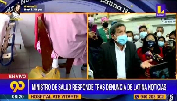 Hernando Cevallos en el hospital de Ate