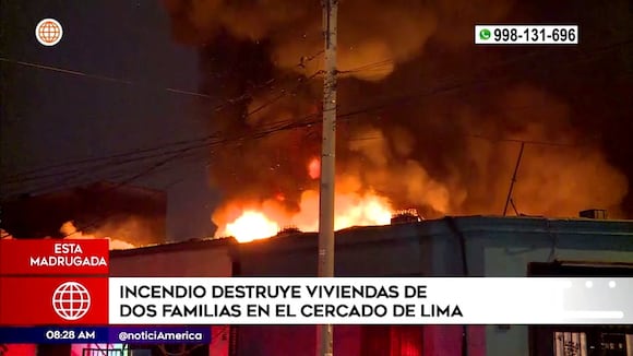Incendio deja dos familias en la calle