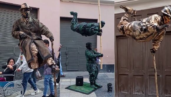 Estatuas flotantes en el Centro de Lima
