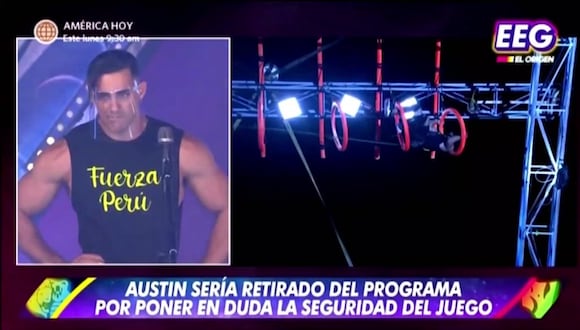 EEG: Austin Palao es retirado del programa por poner en duda seguridad de reto de altura