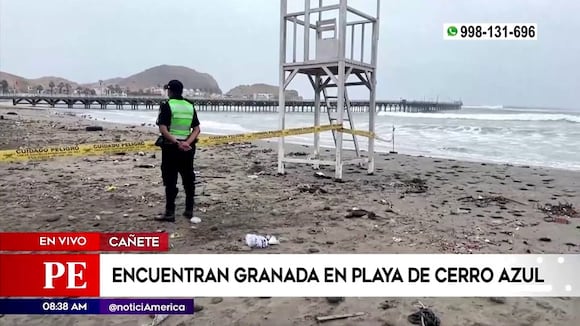Encuentran granada en playa de Cañetev