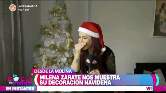 Milena Zárate muestra su decoración navideña