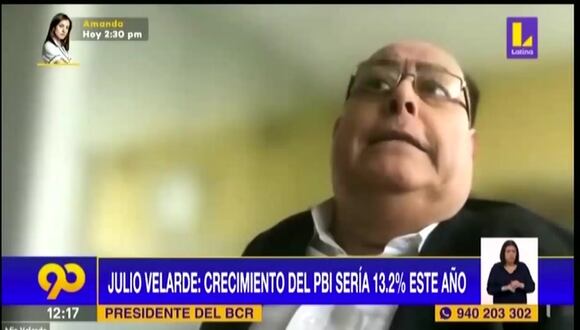 Velarde sobre economía