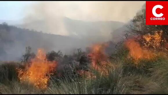 Incendio en el volcán Misti en Viernes Santo