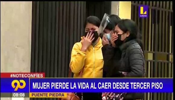 Mujer cae del tercer piso