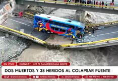 Colapso del puente Chancay: Chofer de bus falleció y copiloto se encuentra en UCI (VIDEO)