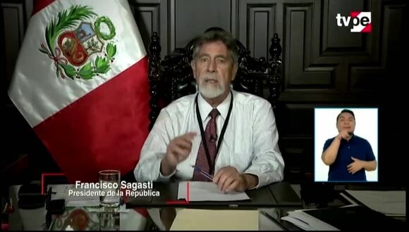 Presidente Sagasti anuncia cuarentena total en 10 regiones del país, entre ellas Lima y Callao