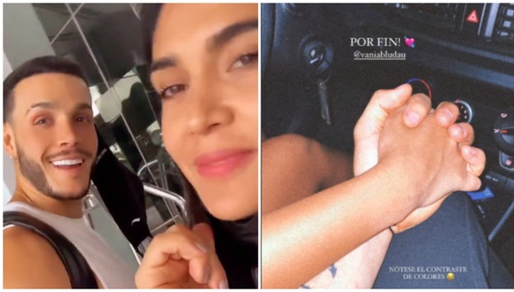 Mario Irivarren y Vania Bludau se reencontraron en Miami.