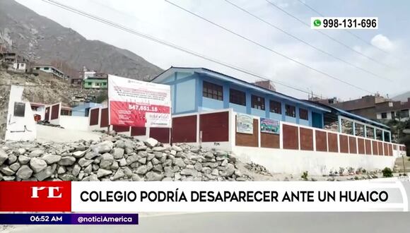 Colegio podría desaparecer ante huaico