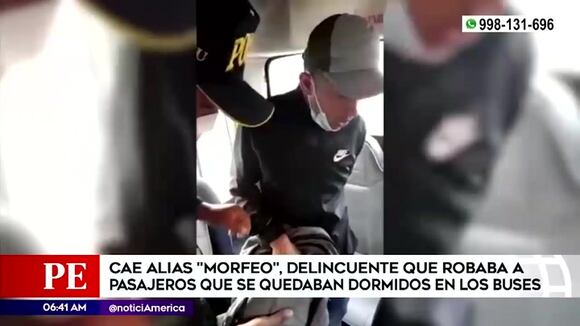 Capturan a "Morfeo", ladrón que robaba a pasajeros que se quedaban dormidos en los buses
