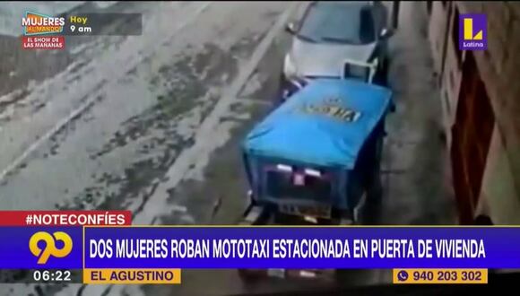 Mujeres roban moto en El Agustino