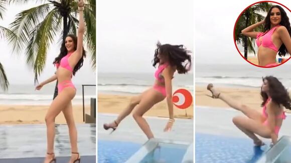 Miss República Dominicana y sus caídas durante desfile