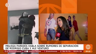 Melissa Paredes evita opinar sobre la supuesta separación de Rodrigo Cuba y Ale Venturo (VIDEO)