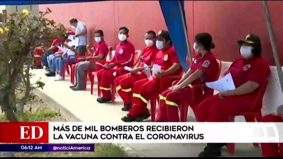 Más de mil bomberos voluntarios recibieron la vacuna contra el coronavirus